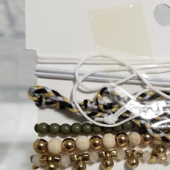 Puka Shell Beaded Bracelet Good Vibes Beach Bracelets Set New - Picture 9 of 9